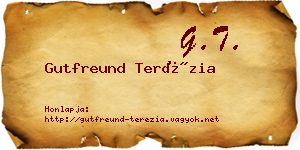 Gutfreund Terézia névjegykártya